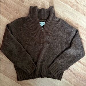 American Eagle brown cropped sweater size smalll